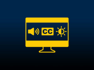 Accessibility icons on a monitor