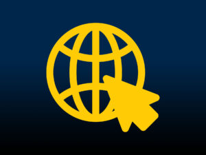 Icon of a globe with a mouse pointer