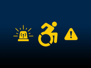 Icons for a visual alarm